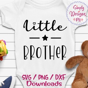 Little Brother svg, Brother SVG, Lil Bro Svg, Baby Boy Svg, Big Brother Little Brother, Baby Onesie Design, Arrow svg Commercial use
