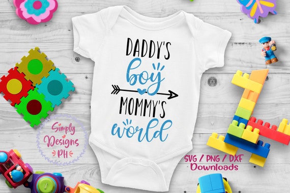 Daddy's Boy and Mommy's World Svg Baby Boy Svg Mother's Day Daddy's Boy and Mommy's World Svg Baby Boy Svg Mother's Day