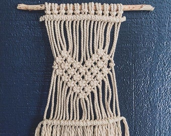 Macrame Heart Wall Hanging