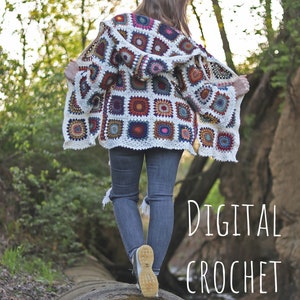 Granny Square Rebecca Jacket Digital Crochet Pattern image 3