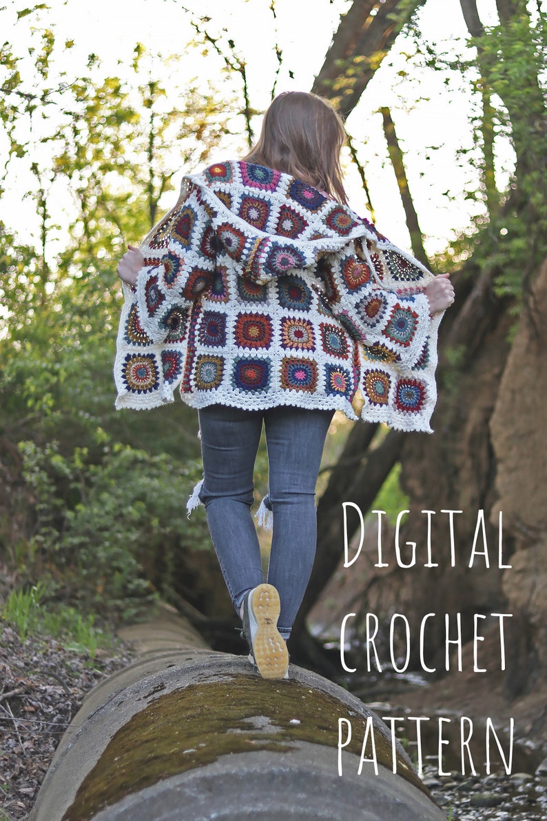 Granny Square Rebecca Jacket Digital Crochet Pattern image 3