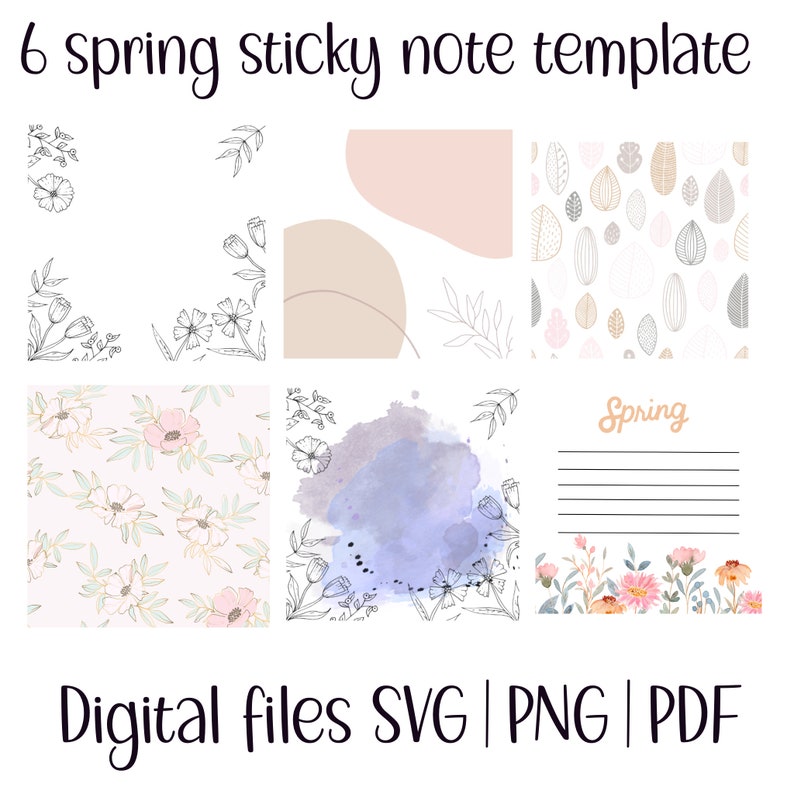 Post It Note Template, Digital Download, to Do List, 3x3 Sticky Notes ...