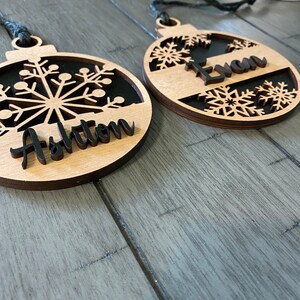 Personalized Christmas Ornament / Custom Wooden Ornament / Wooden Gift ...