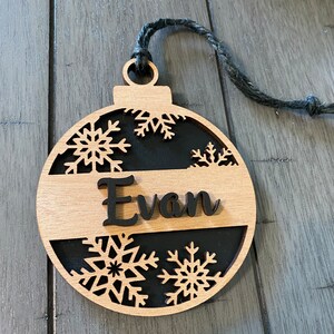 Personalized Christmas Ornament / Custom Wooden Ornament / Wooden Gift ...