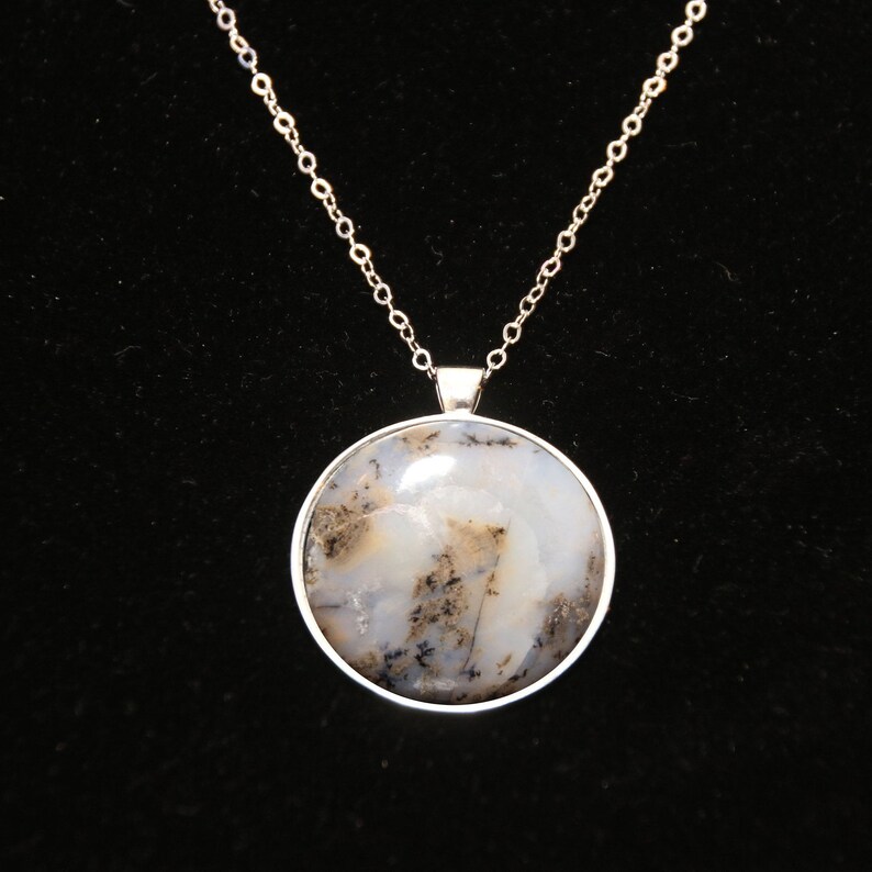 Montana Moss Agate Necklace Natural Stone Jewelry Polished | Etsy