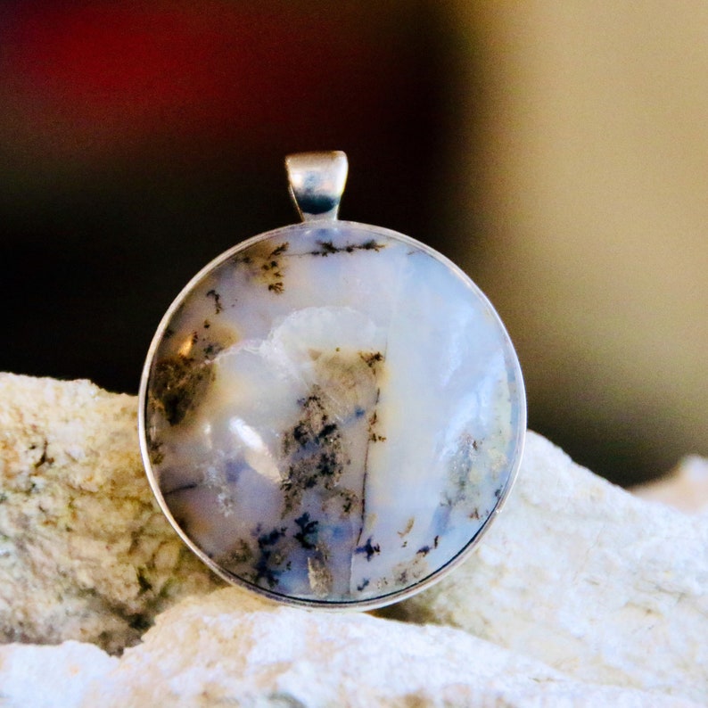 Montana Moss Agate Necklace Natural Stone Jewelry Polished | Etsy