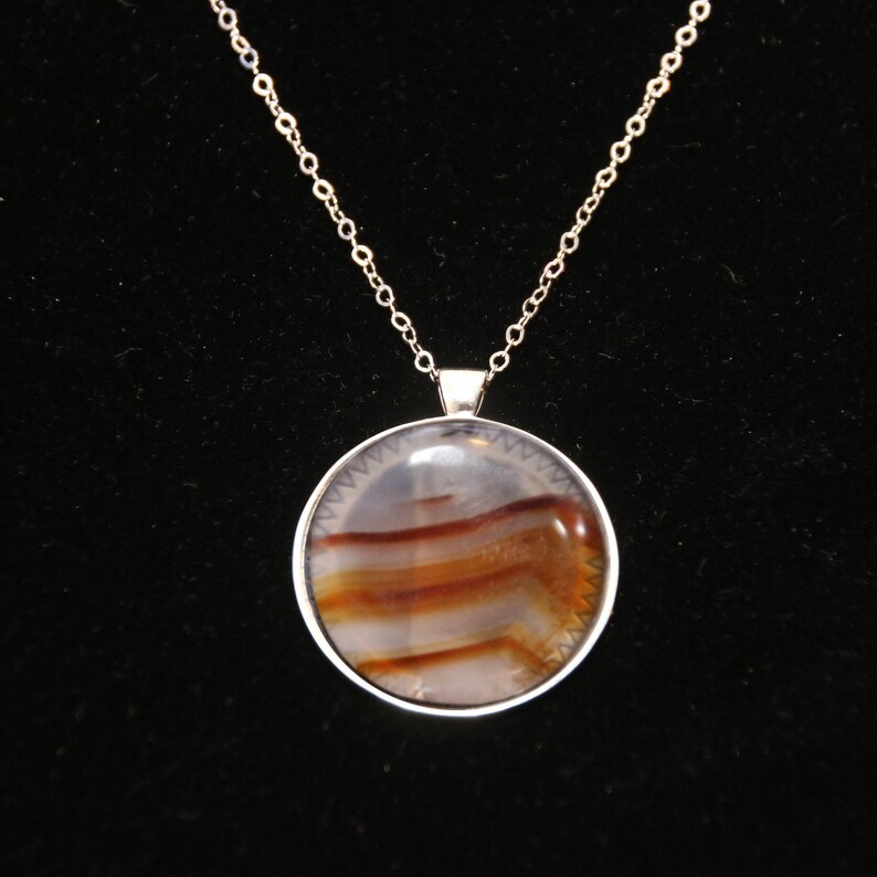 Natural Montana Moss Agate Gemstone Pendant 925 Sterling Silver Pendant Round Boho Cabochon Stone Pendant Handmade Silver Pendant Jewel 25mm