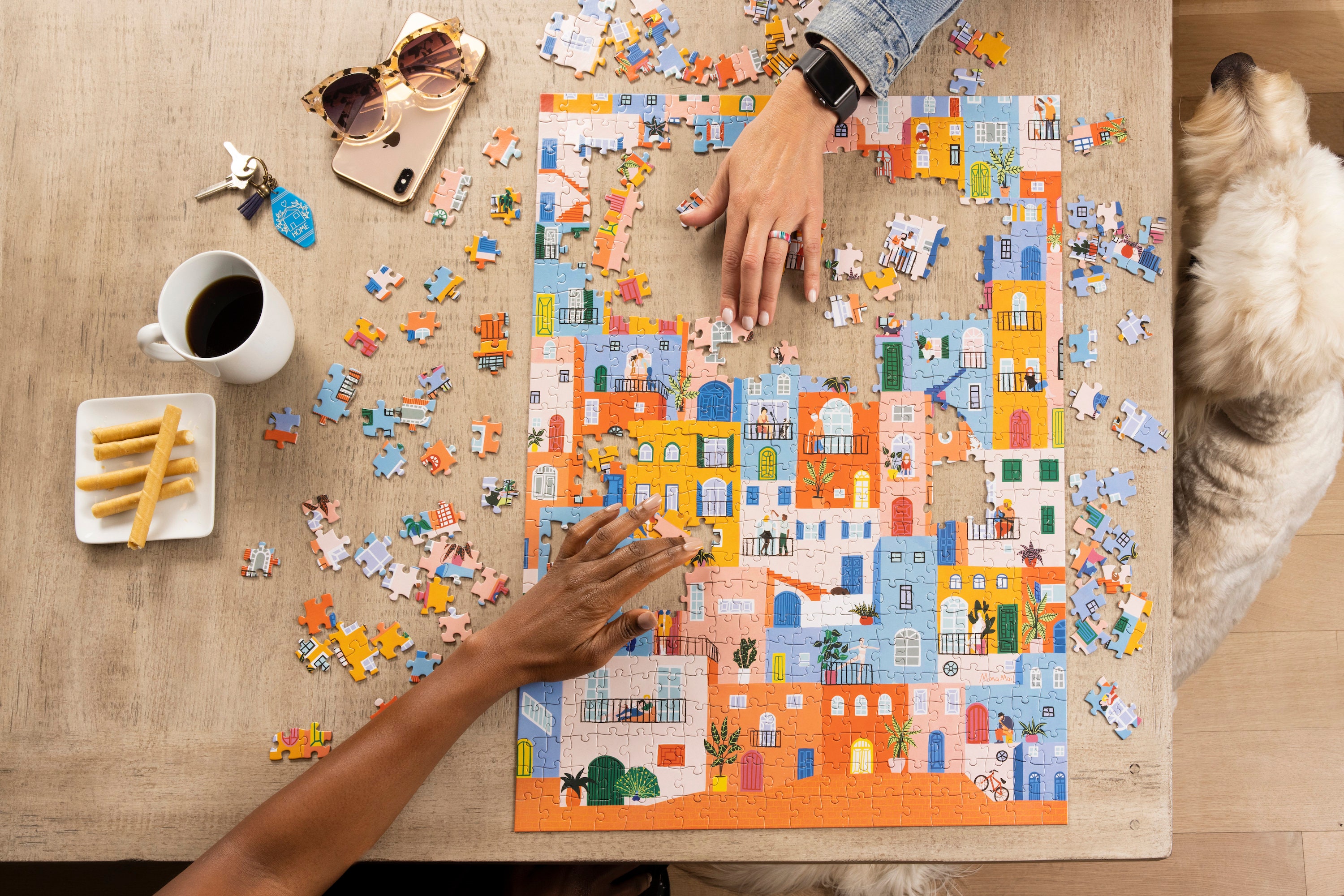 Bunte 500 Stück Puzzle für Erwachsene Home Together Kunst | Etsy