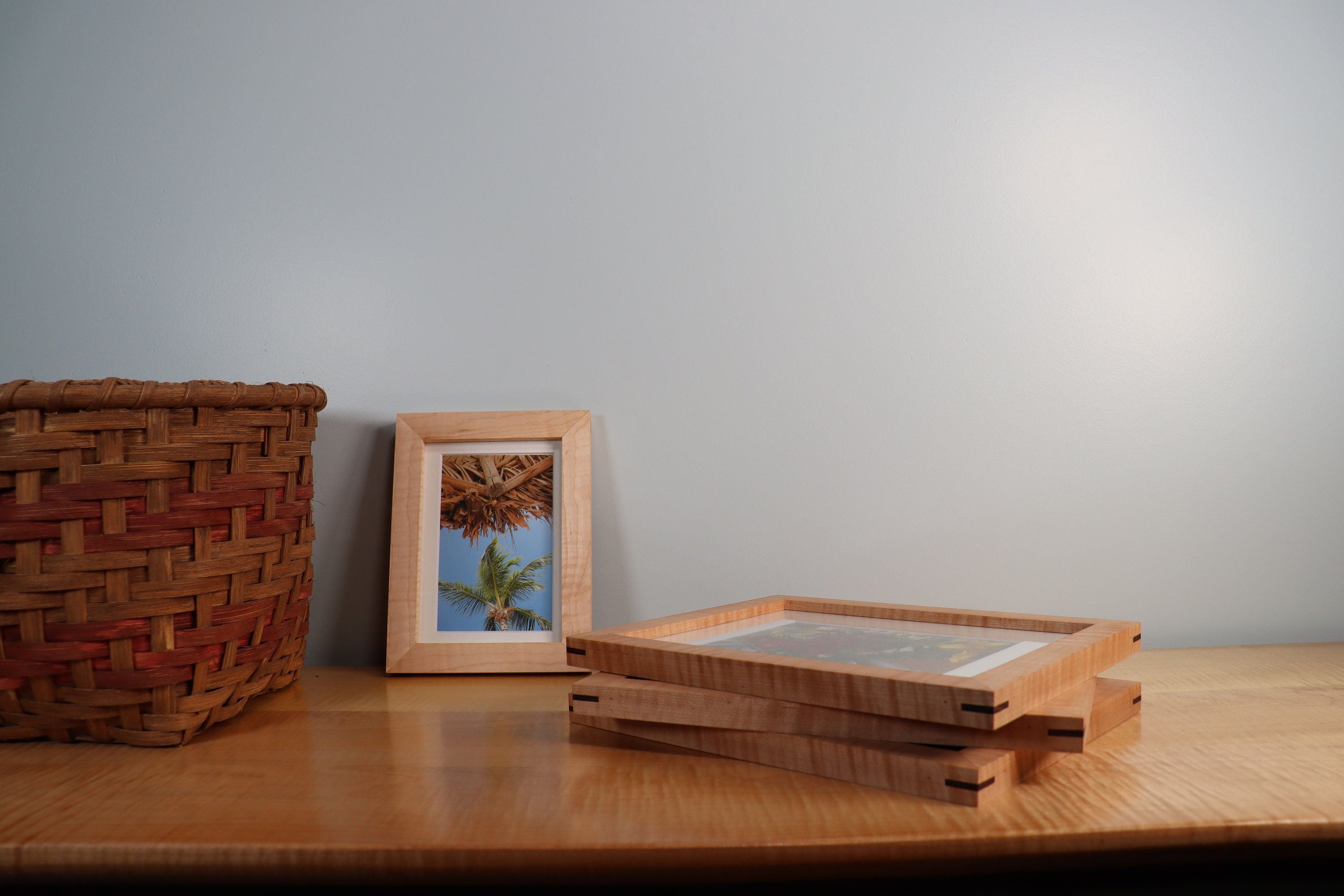 Curly Maple Picture Frame Minimalist Profile Etsy