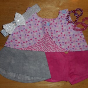 2-Sided Hearts / Animal Print Doll/Stuffed Animal Outfit
