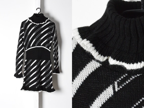 Black ruffle turtleneck sales
