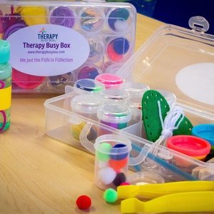 Children's Therapy Busy Box,Fine Motor Kit,Fine Motor Skills,Occupational Therapy,Autism,Cerebral Palsy, Fine Motor Box, Sensory Box