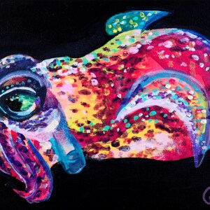 Rainbow Cuddlefish Mini Art Print