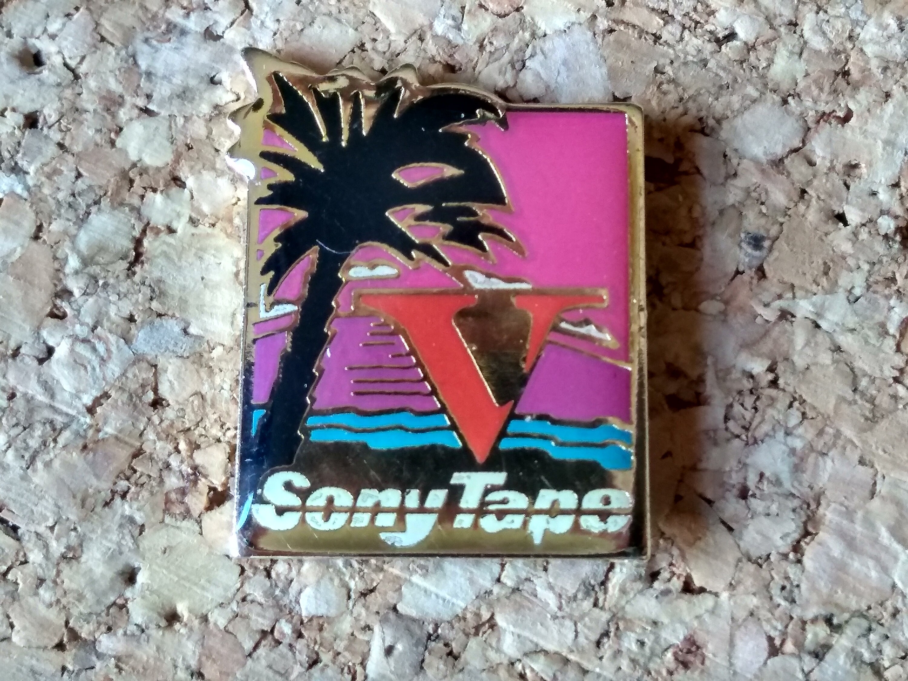Vintage Sony Pins: Sony V Tape, Sony Walkman, Sony V & Sony Tape