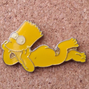 Vintage the Simpsons Pins: Bart Simpson Skating Bart Naked - Etsy