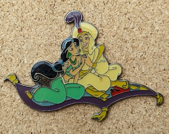 Vintage Disney's Aladdin & Jasmine vliegend tapijt emaille pin