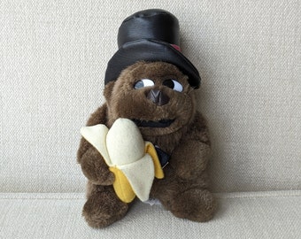 Vintage Goo-Goo Collectables plush: Gorilla with top hat stuffed animal