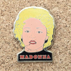 Vintage Madonna singer headshot enamel pin
