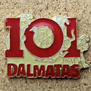 Vintage Disney&#39;s 101 Dalmatians Spanish logo enamel pin