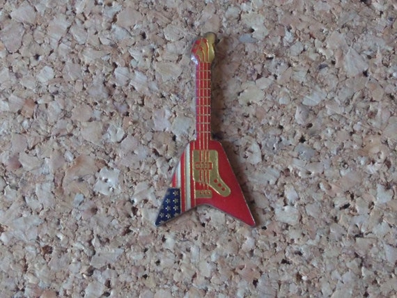 Vintage electric guitar pins: American Gibson V g… - image 3