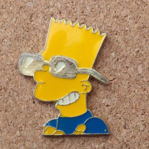 Vintage the Simpsons Pins: Bart Simpson Skating Bart Naked - Etsy