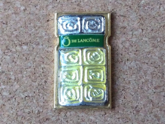 Vintage Ô De Lancôme perfume bottle enamel pin