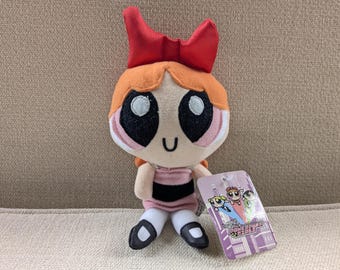 Vintage The Powerpuff Girls Plüschtier: Blossom neu mit Tags gefüllte Puppe