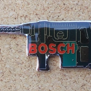 Vintage Bosch green drill enamel pin