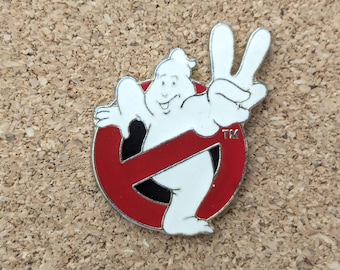 Vintage Ghostbusters pin: Ghostbusters II ghost movie logo enamel pin