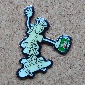 Vintage Fido Dido 7 Up soda pins: Skating Fido, Skiing Fido & "It's cool to be clear" enamel pins Skating