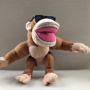 Vintage Donkey Kong Country plush: surfing Funky Kong stuffed animal