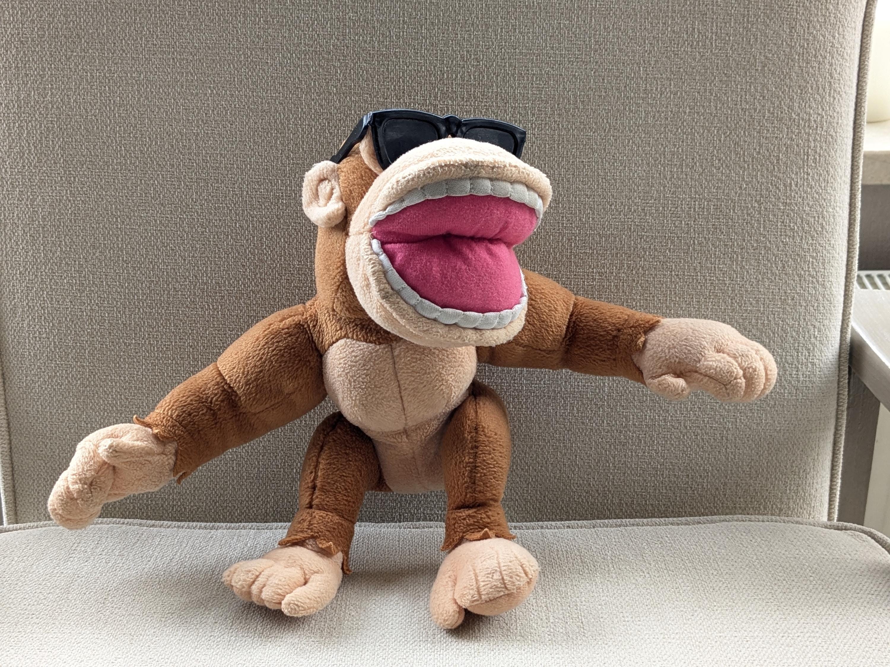 ÂNE RECOUVERT PELUCHE harnachement cuir fin 19ème