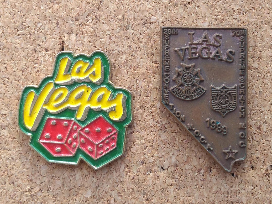 Vintage Las Vegas Pins Las Vegas Dice & Nevada Enamel Pins Etsy