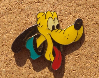 ヴィンテージ ディズニー プルート パップ ピン: プルートの顔、絵が