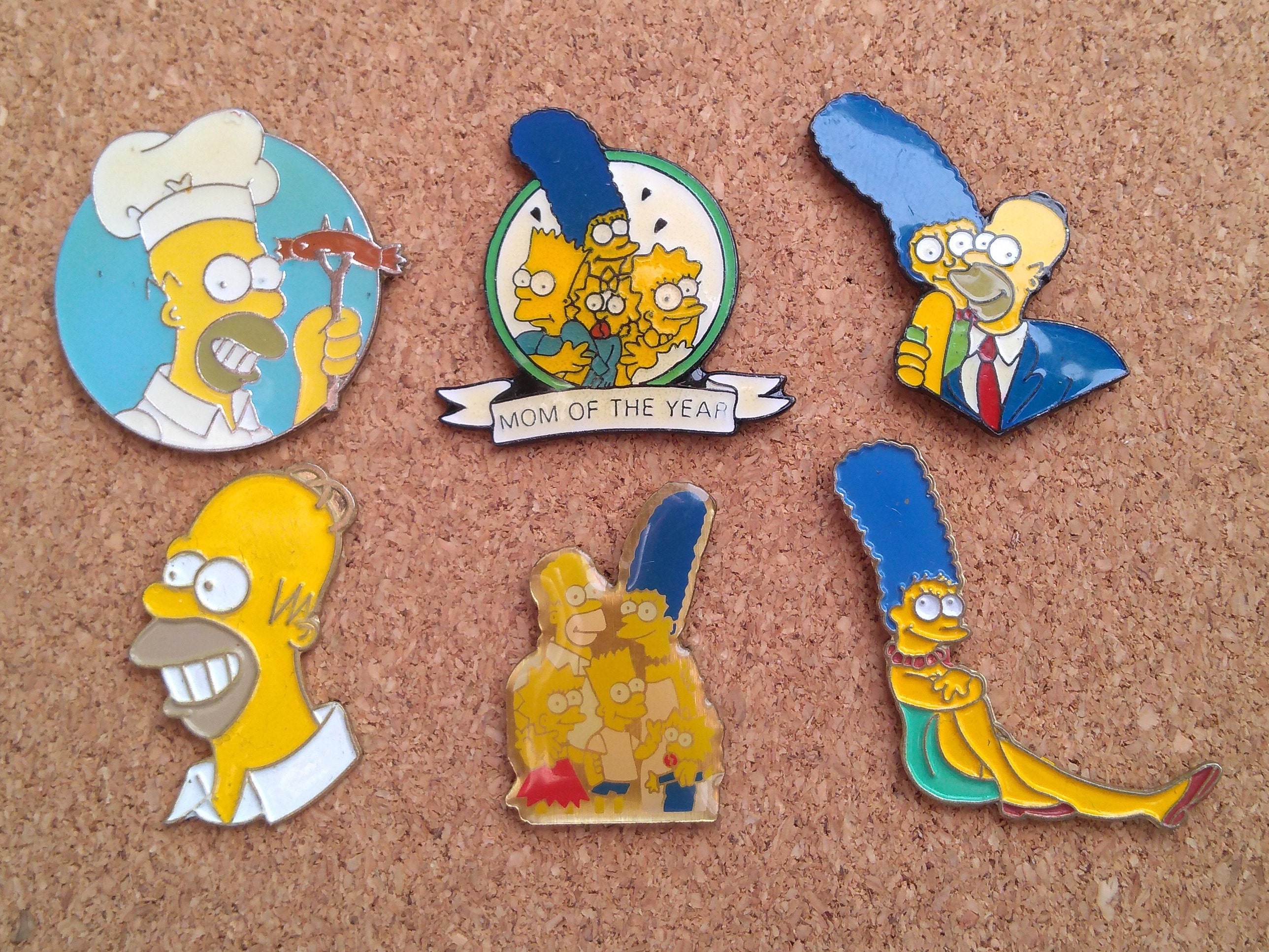 Vintage Sad BART SIMPSON Bummed Out Pin Enamel Pin Pinback 