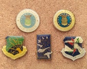 Vintage United States Air Force pins Strategic aircommand, US Air Force Thunderbirds Communications command enamel pins