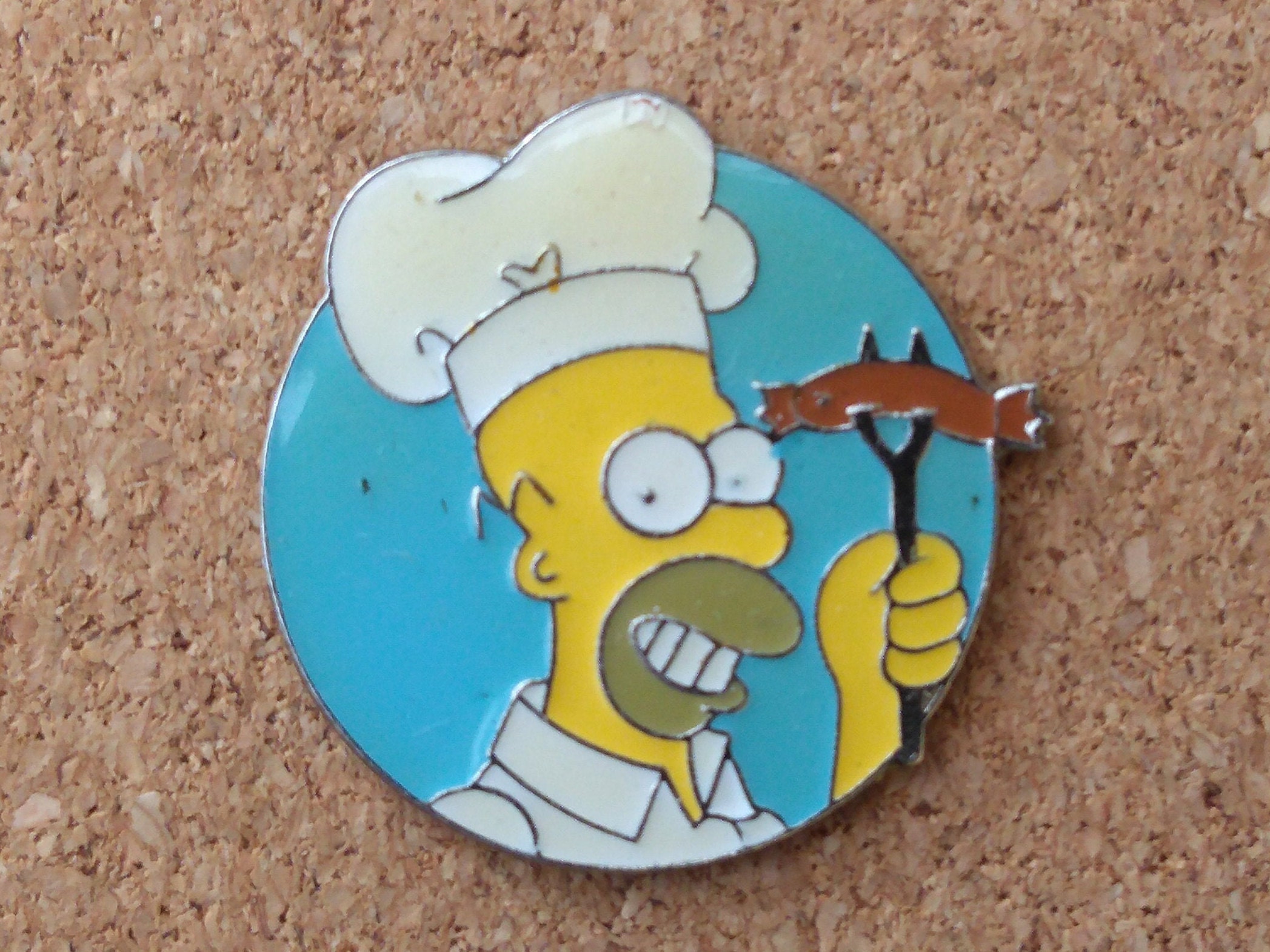 Homer Simpson Enamel Pin Moo Moo Brooch Cartoon TV Movie Metal Badge Lapel