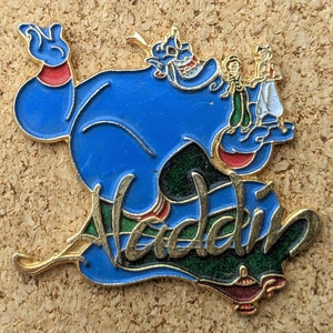 Vintage Disney&#39;s Aladdin Genie of the lamp enamel pin
