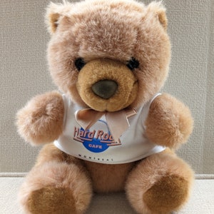 Vintage Herrington Bear plushie : Hard Rock Cafe Montreal stuffed animal