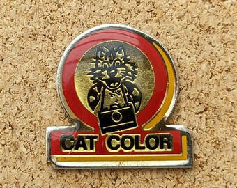 Vintage Cat Color photography enamel pin