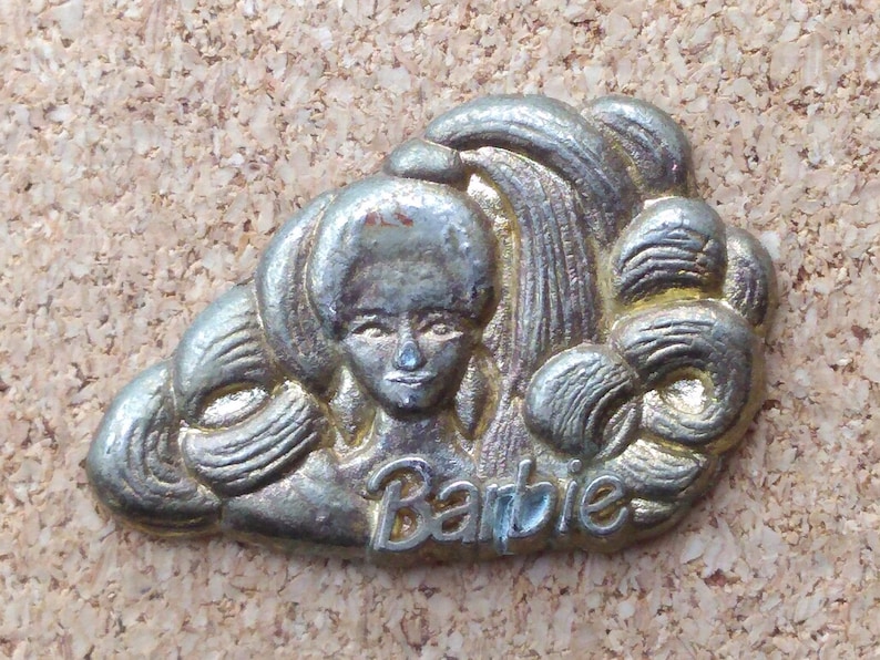 Vintage Barbie pins: Barbie fan club, dressed up Barbie Doll & Barbie anniversary enamel pins image 2