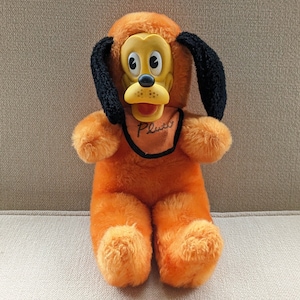 Vintage 1960s Walt Disney Pluto Stuffed Animal, 12