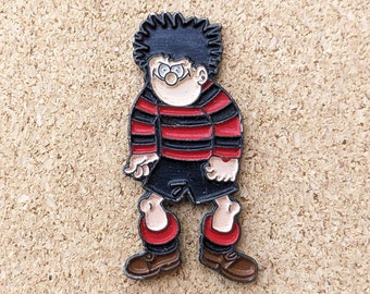Vintage "The Beano" Dennis the Menace enamel pin