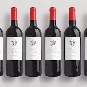 Marriage Milestones Wine Labels | Set of 6 |  Wine Bottle Labels | Monogrammed Wedding Gift | Bridal Shower Gift | Wedding Gift Ideas