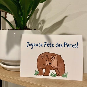 Papà Orso e Cucciolo Joyeuse Fête des Pères! Carta (download digitale)