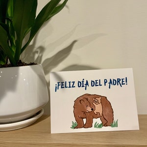 Papa Bear and Cub ¡Feliz Día del Padre! Card (Digital Download)