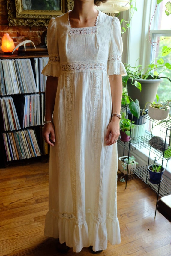 1960s/1970s Boho Hippie Wedding Dress