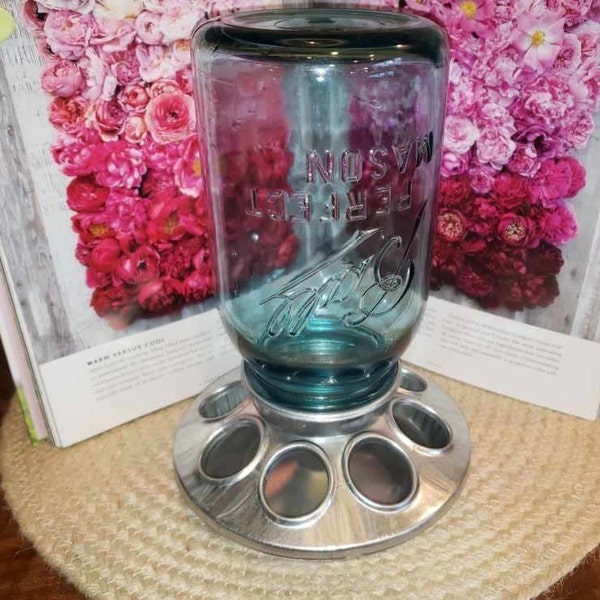 Galvanized Ball Jar Chicken Feeder, Metal Ball Jar Candy Dish, Mason Jar Supply **Jar Not Included**