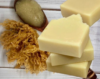 Sea Moss Soap with Sisal bag| Irish Moss Soap | Organic Soap | Natural Ingredients Soap | Vegan Soap | Gentle Soap