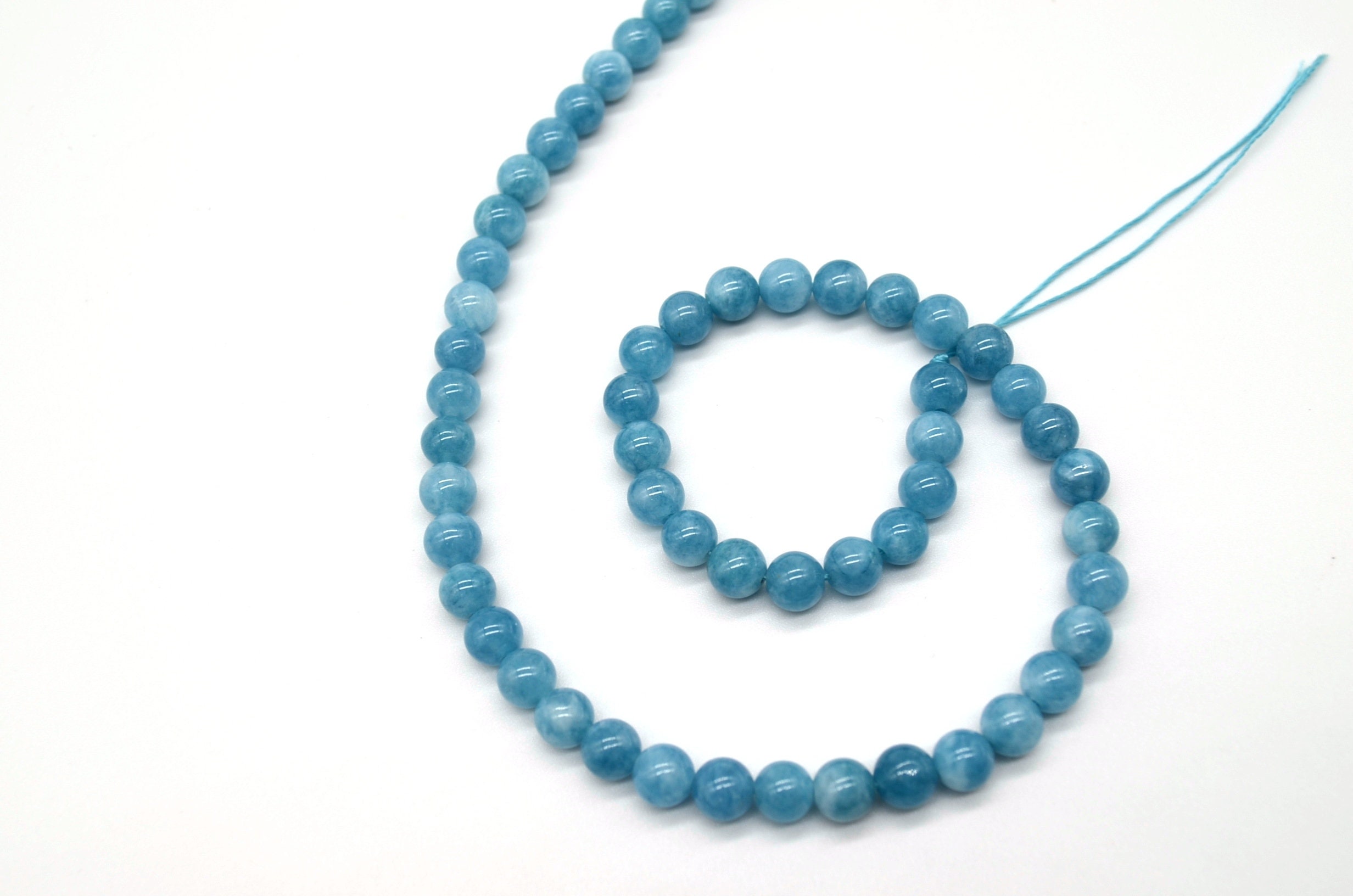Blue Sponge Quartz Beads 4mm 6mm 8mm 10mm Wholesale Round Etsy